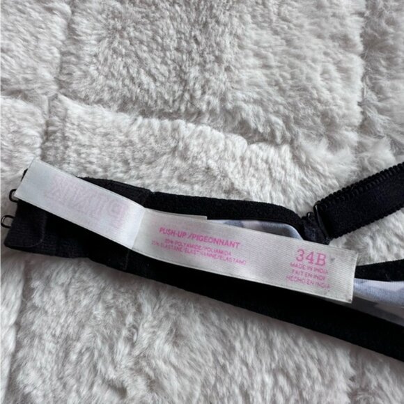 Victoria’s Secret PINK | Black & White Aztec Push-up Bra | Size 34B - Picture 8 of 10